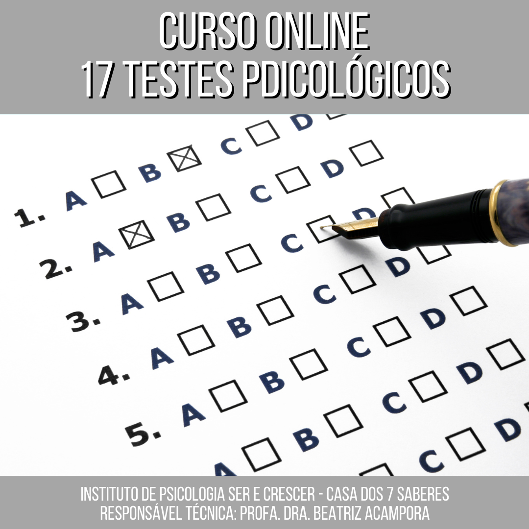 CURSO ONLINE | 17 TESTES PSICOLÓGICOS